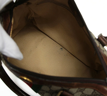 GUCCI Old Gucci Sherry Line Bag Brown