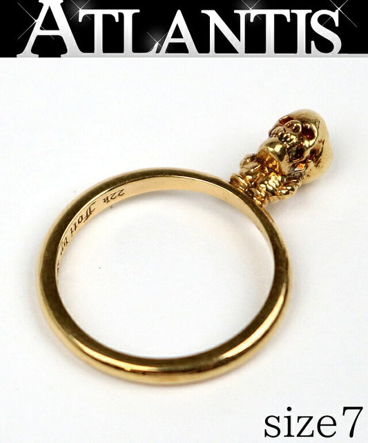 CHROME HEARTS 22K Foti Delphino Ring Gold Size JP 7