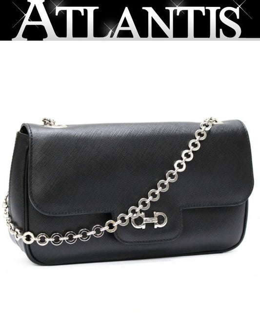 Salvatore Ferragamo Gancini Bag Black