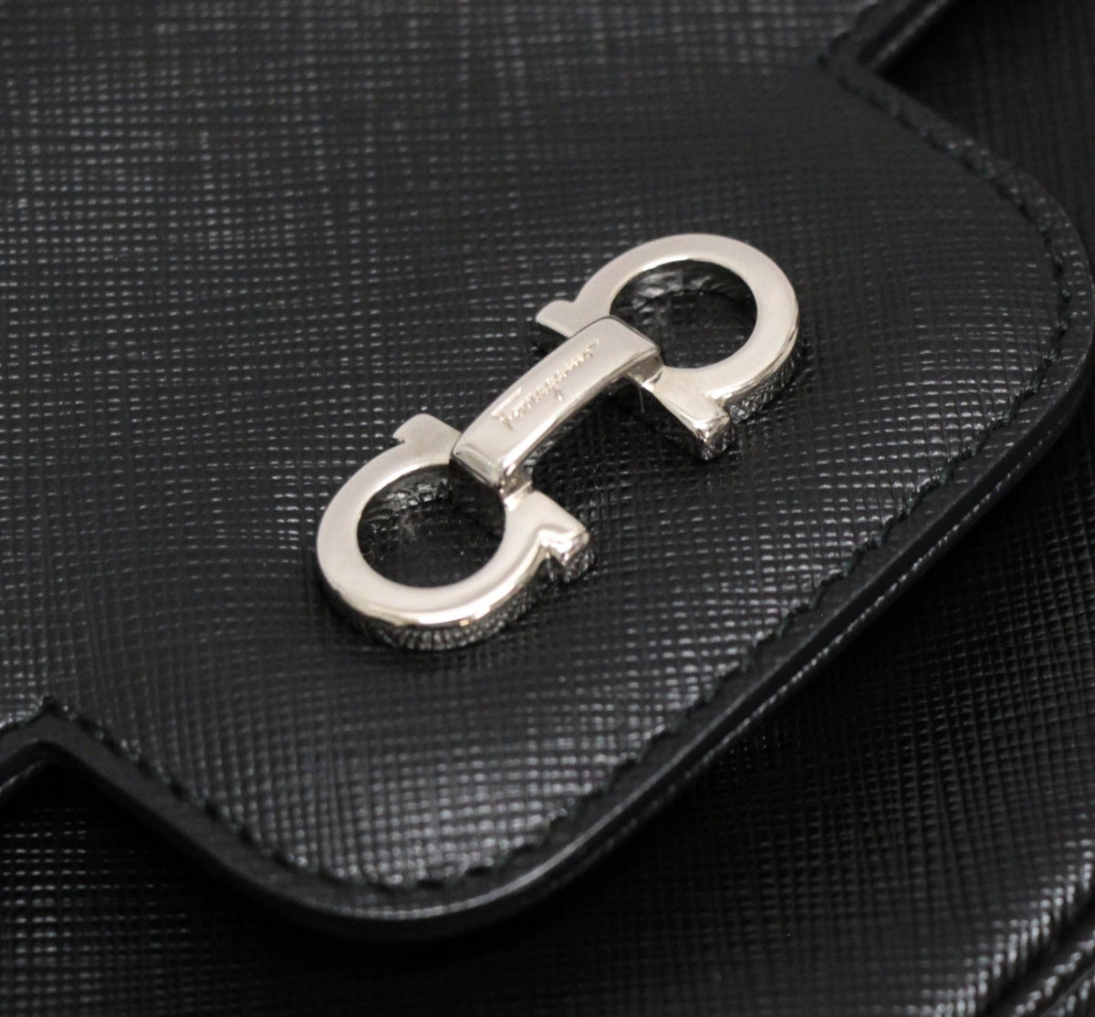Salvatore Ferragamo Gancini Bag Black