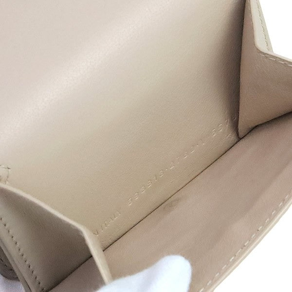 BALENCIAGA Compact Leather Pink Beige Wallet