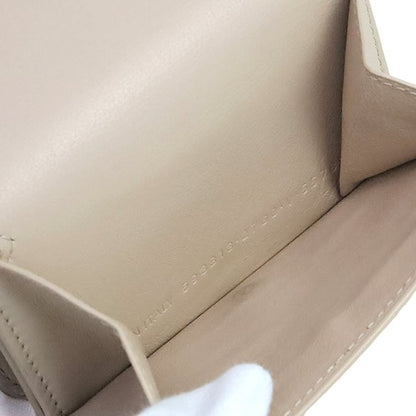 BALENCIAGA Compact Leather Pink Beige Wallet