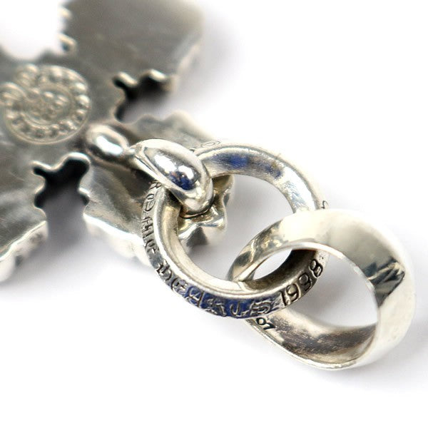 CHROME HEARTS Filigree Cross XS Bail Pendant Charm Silver