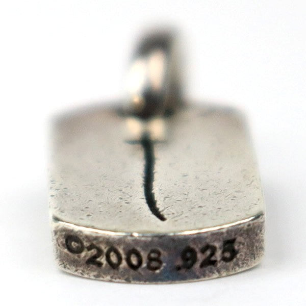 CHROME HEARTS Aoyama Tiny RS Cross Dog Tag Pendant Silver