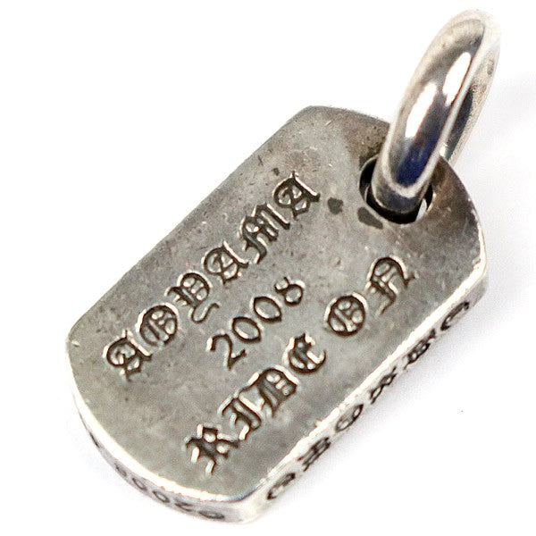 CHROME HEARTS Aoyama Tiny RS Cross Dog Tag Pendant Silver