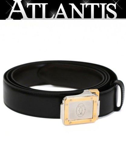 Cartier Santos Leather Belt Black