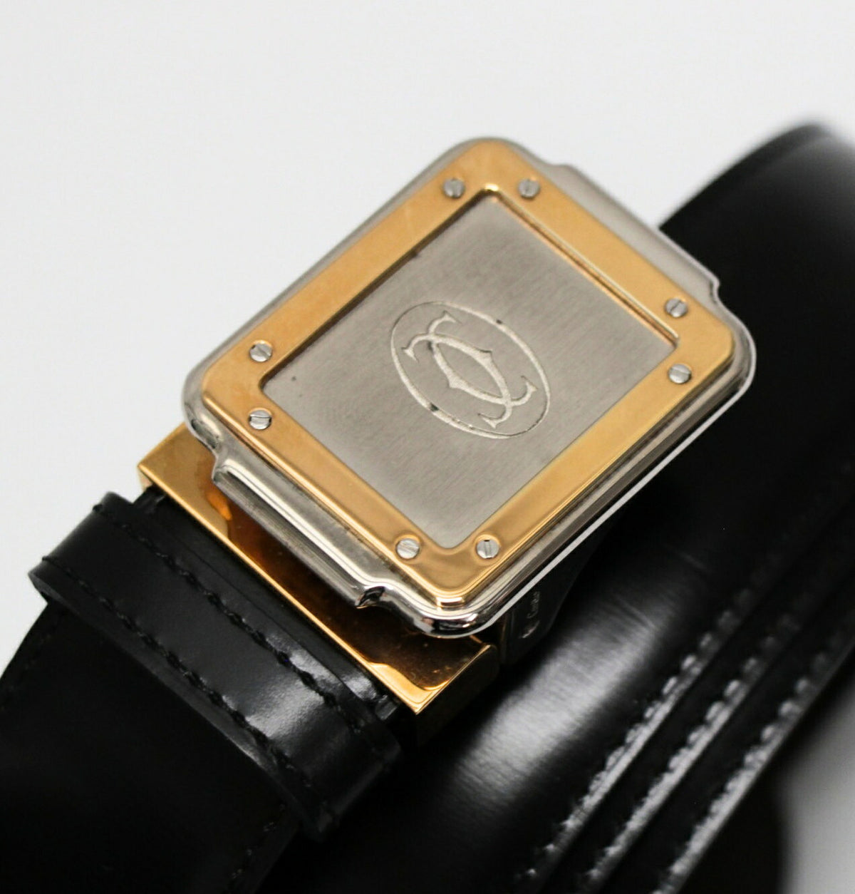 Cartier Santos Leather Belt Black