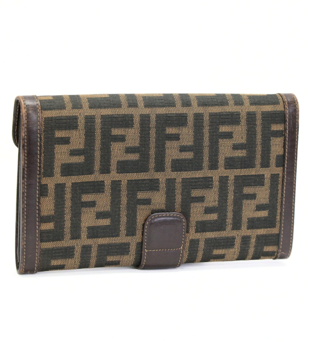 FENDI Zucca Organizer Canvas Wallet Brown