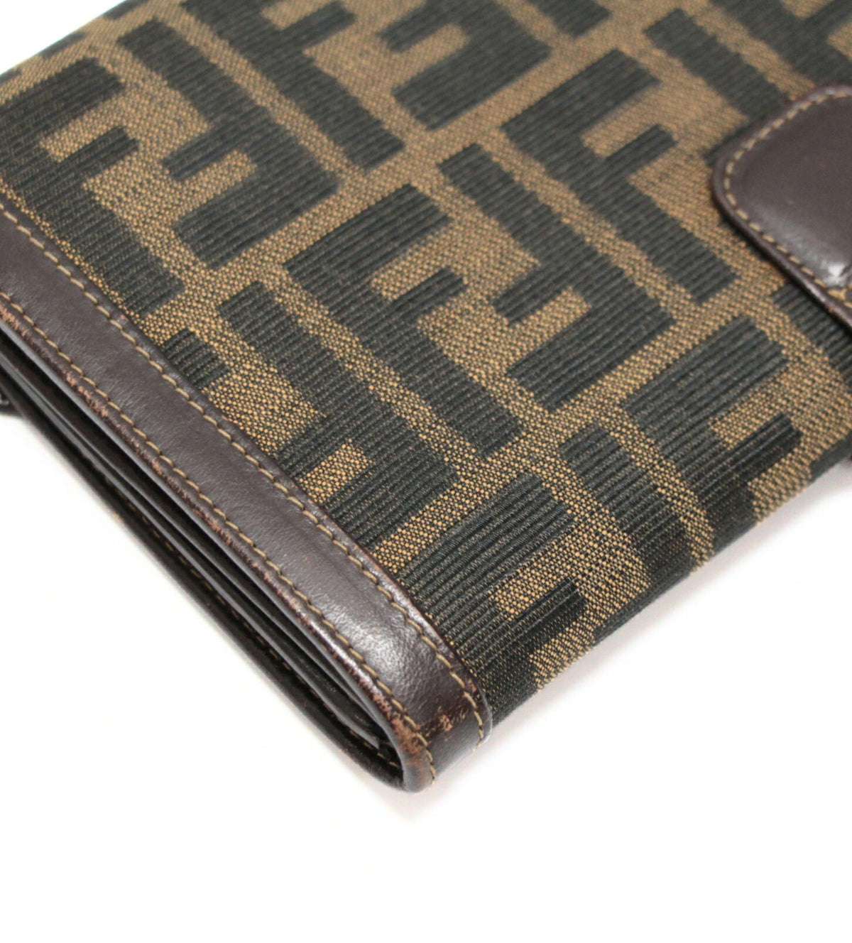FENDI Zucca Organizer Canvas Wallet Brown