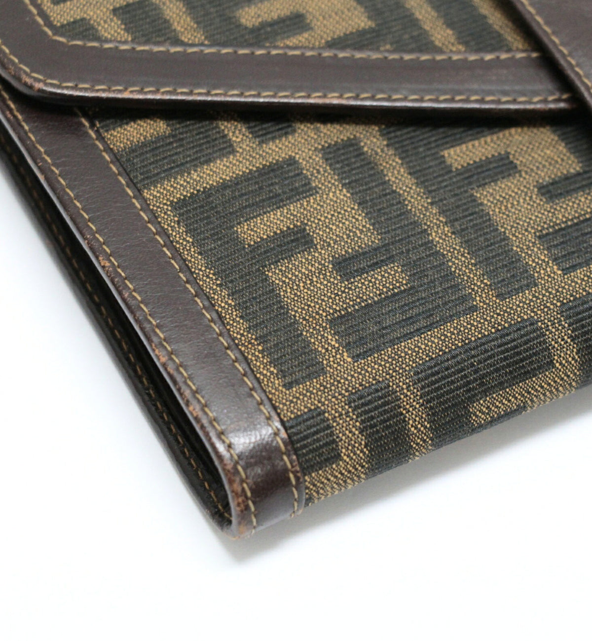 FENDI Zucca Organizer Canvas Wallet Brown