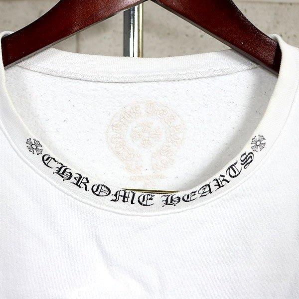 CHROME HEARTS Neck Arm Logo Crewneck Sweatshirt White Size L