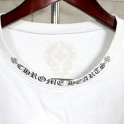 CHROME HEARTS Neck Arm Logo Crewneck Sweatshirt White Size L