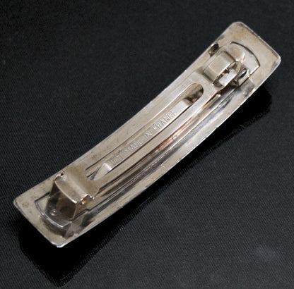 CHANEL Logo Silver Barrette