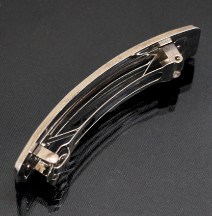 CHANEL Logo Silver Barrette