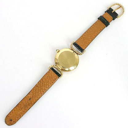 GUCCI Antique Malachite Green Gold Watch