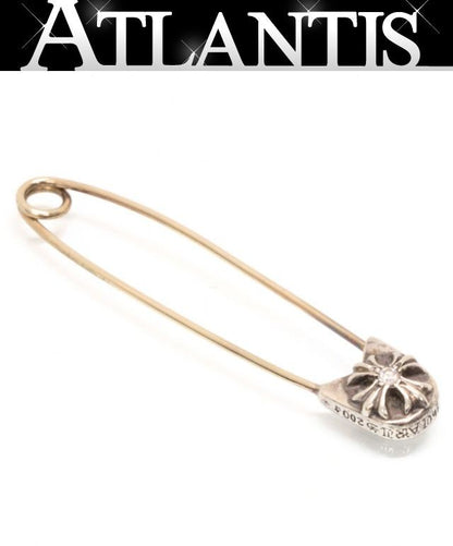 CHROME HEARTS Large Safety Pin 1P Diamond Pendant Silver