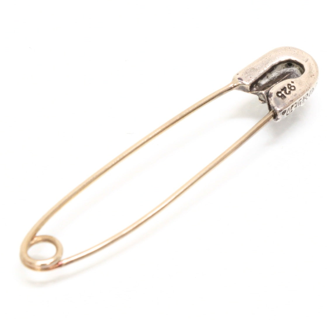 CHROME HEARTS Large Safety Pin 1P Diamond Pendant Silver