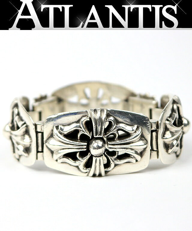 CHROME HEARTS Classic Keeper Bracelet 4-Link Silver
