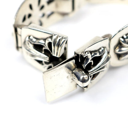 CHROME HEARTS Classic Keeper Bracelet 4-Link Silver