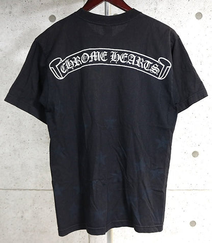 CHROME HEARTS Old Horseshoe Star Scroll T-Shirt Black Size M