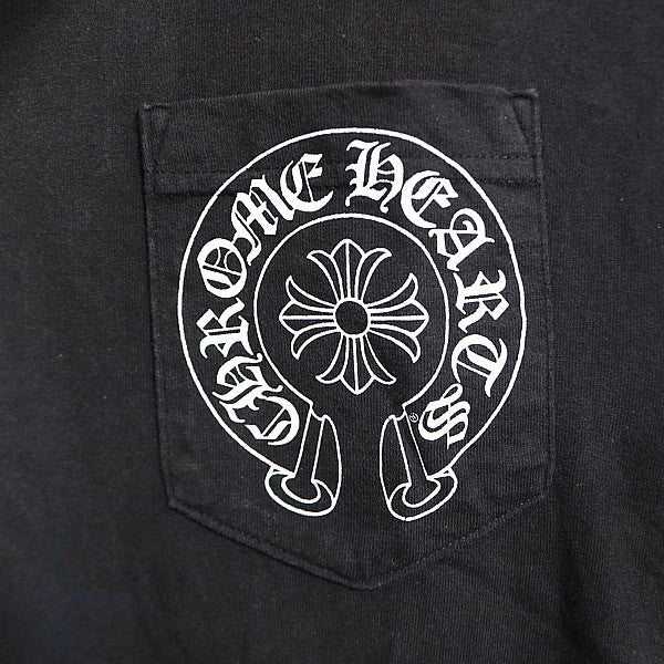 CHROME HEARTS Old Horseshoe Star Scroll T-Shirt Black Size M