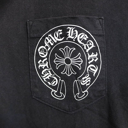 CHROME HEARTS Old Horseshoe Star Scroll T-Shirt Black Size M