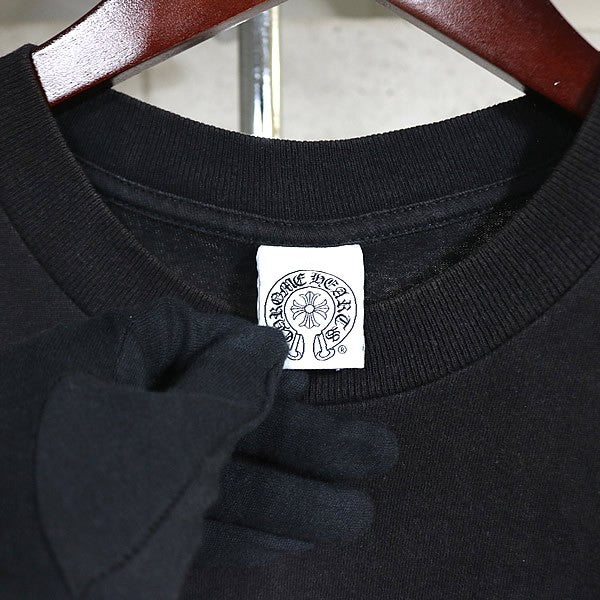 CHROME HEARTS Old Horseshoe Star Scroll T-Shirt Black Size M