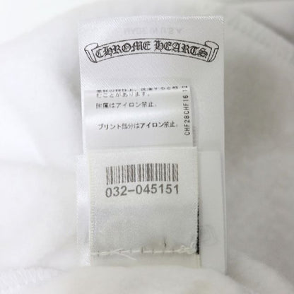 CHROME HEARTS Arch Logo T-Bar Zip Hoodie White Cotton Size L