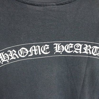 CHROME HEARTS Old Neck Logo Scroll Label T-Shirt Navy Size M