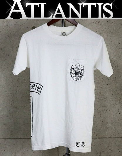 CHROME HEARTS Old BS Fleur T-Bar T-Shirt White Size S