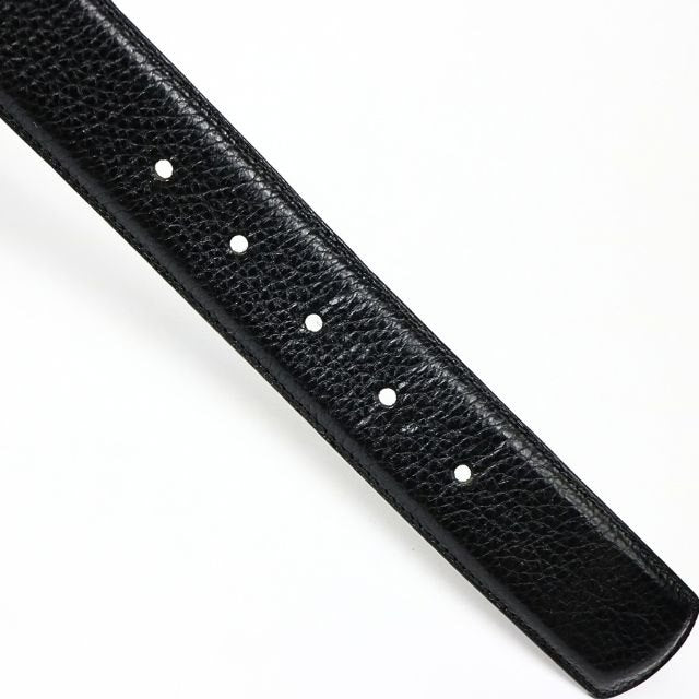 CHROME HEARTS 1.5" Leather Belt Strap SV925 Black Size 38