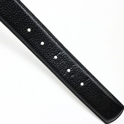 CHROME HEARTS 1.5" Leather Belt Strap SV925 Black Size 38