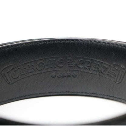 CHROME HEARTS 3PC Classic Leather Belt SV925 Size 38