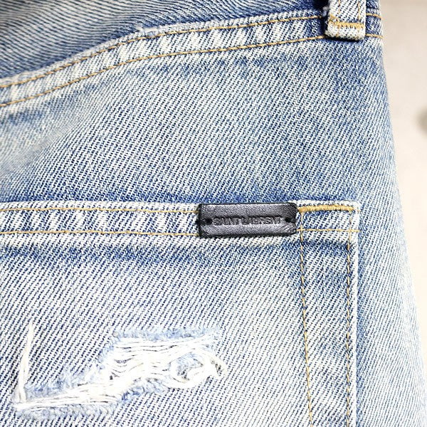 SAINT LAURENT PARIS 22SS D31 RP-MW Denim Blue Size 26