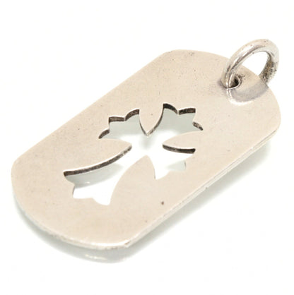 CHROME HEARTS Cutout Cross Large Dog Tag Silver