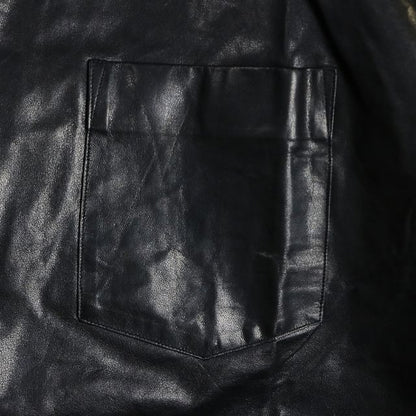 CHROME HEARTS x CDG Leather Panel Short Sleeve Shirt Size L