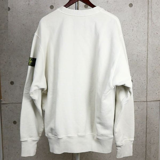 STONE ISLAND V-Neck Sweat Cardigan Beige Sweatshirt Size XXXL
