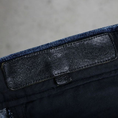 CHROME HEARTS Blue Cross Patch Denim Jeans Size 38