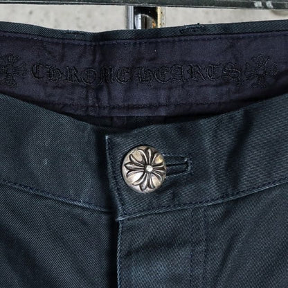 CHROME HEARTS Black Multi Cross Patch Chino Pants Size 36