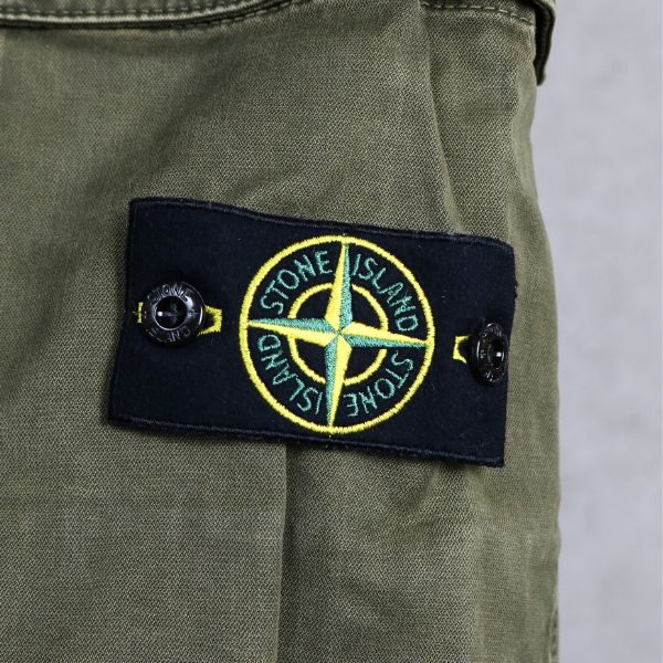 STONE ISLAND Cotton Blend Cargo Pants Khaki Size 33