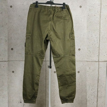 STONE ISLAND Cotton Blend Cargo Pants Khaki Size 33