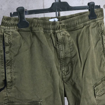 STONE ISLAND Cotton Blend Cargo Pants Khaki Size 33
