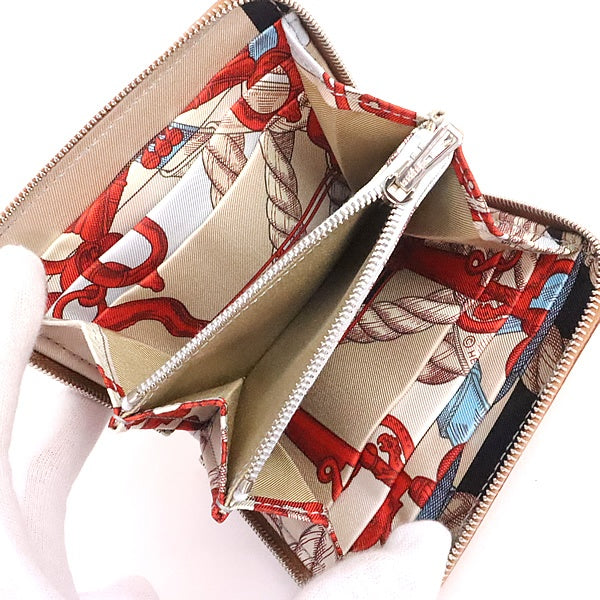 HERMES Azap Compact Silk'in Wallet Gold