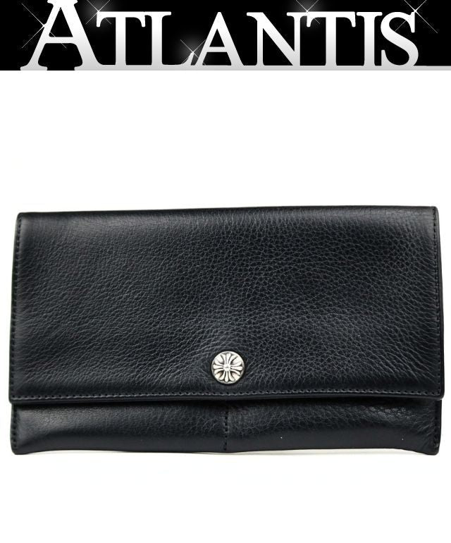 CHROME HEARTS Cross Button Double Card Wallet Lthr SV925