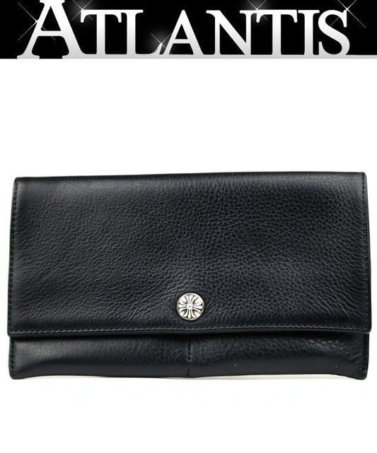 CHROME HEARTS Cross Button Double Card Wallet Lthr SV925