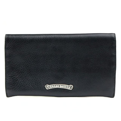CHROME HEARTS Cross Button Double Card Wallet Lthr SV925