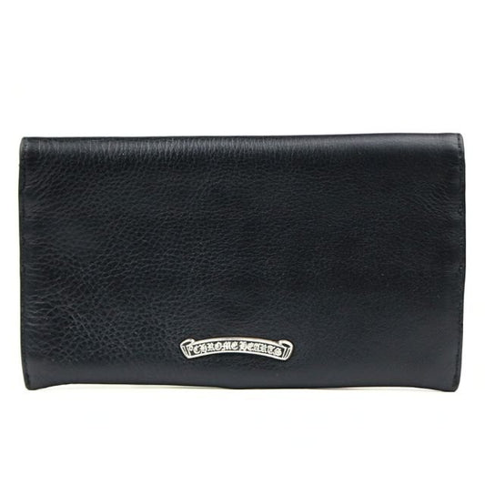 CHROME HEARTS Cross Button Double Card Wallet Lthr SV925