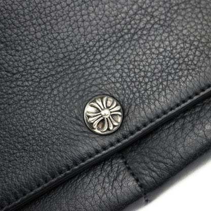 CHROME HEARTS Cross Button Double Card Wallet Lthr SV925