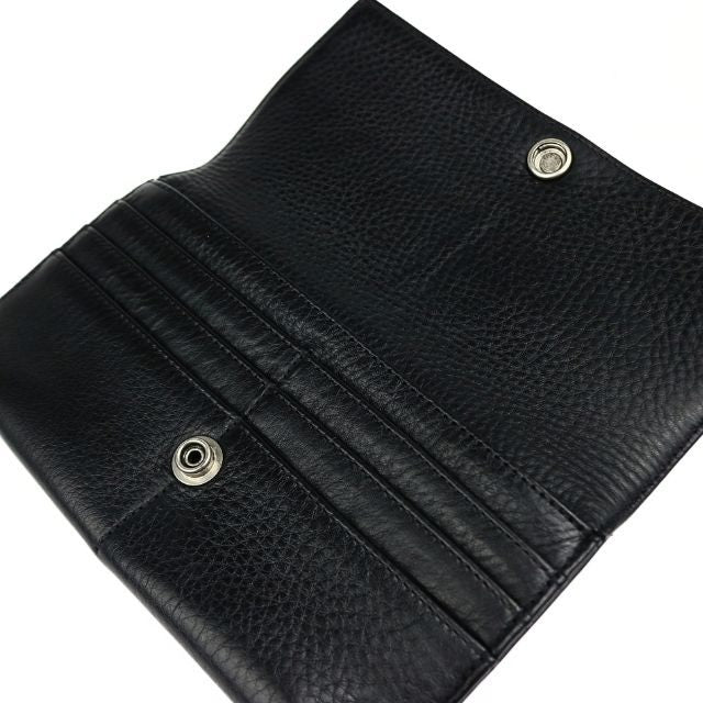 CHROME HEARTS Cross Button Double Card Wallet Lthr SV925