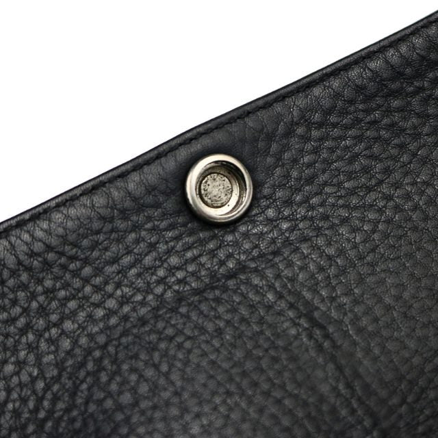 CHROME HEARTS Cross Button Double Card Wallet Lthr SV925